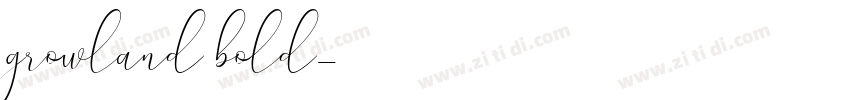 growland bold字体转换